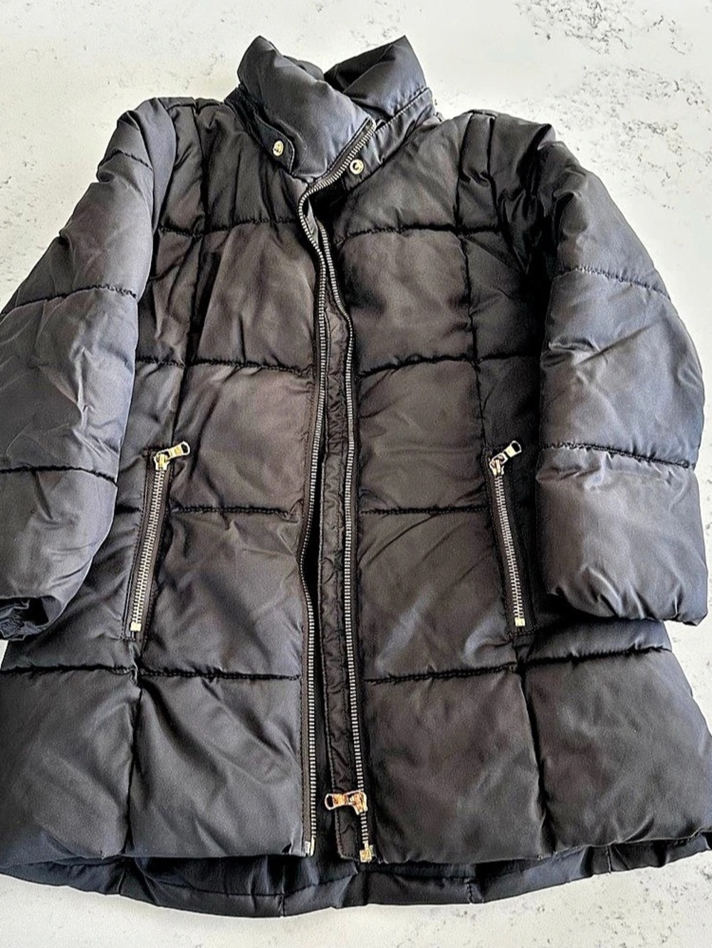 H&M Puffer Jacket in Black Girls 6 size Like New